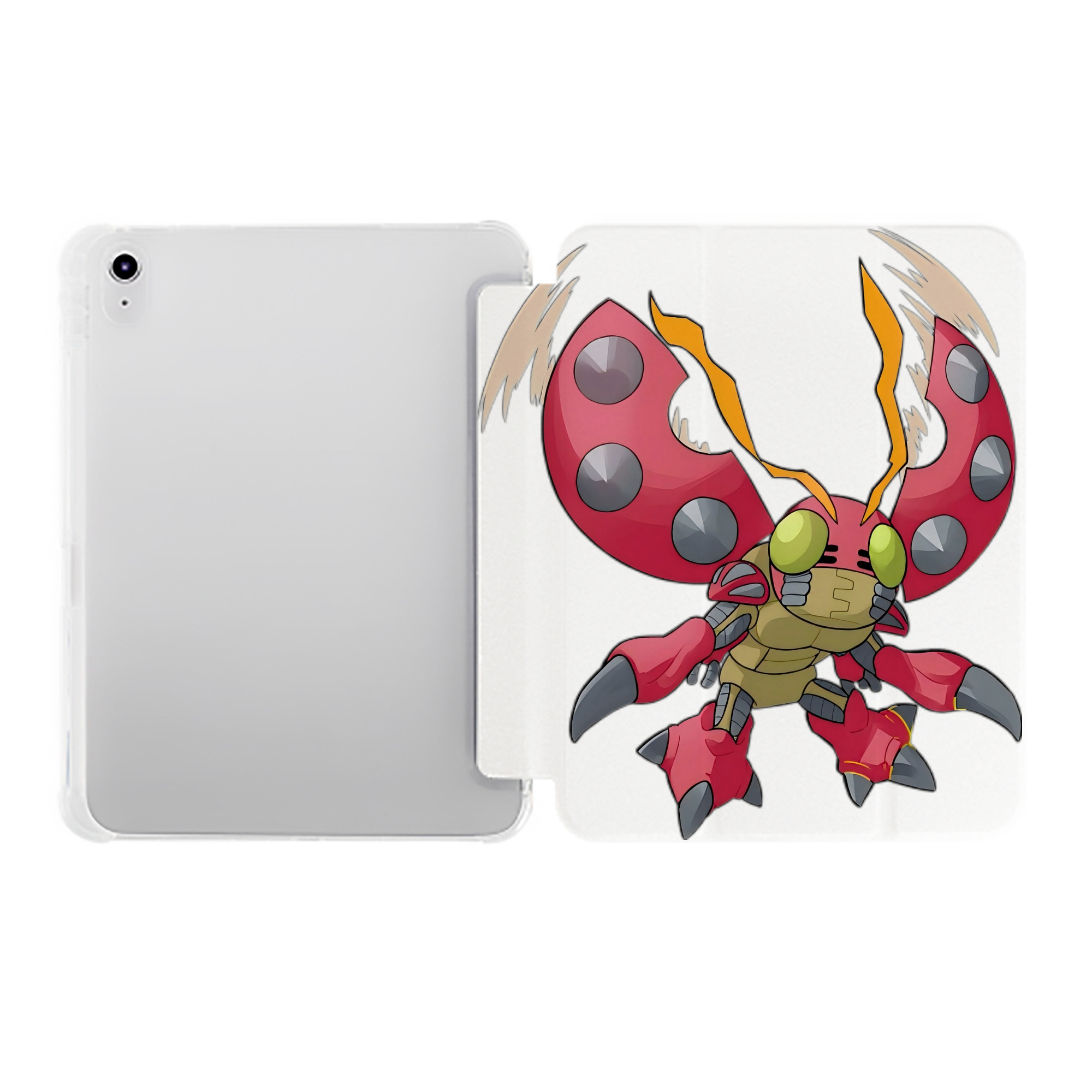 （画像用） Digimon デジタルモンスター/デジモン IPad ケース ペン収納付き 三つ折りスタンド PUレザー×シリコン 対応機種9.5/10.5/10.9インチ